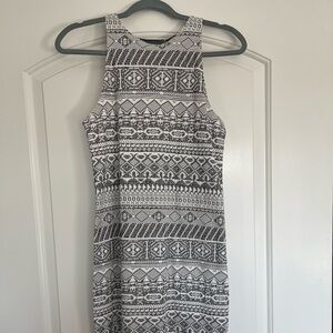 Hollister Gray Patterned Dress Size M